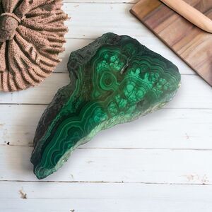 Polished Malachite‎ Slab Healing Stone (#2)